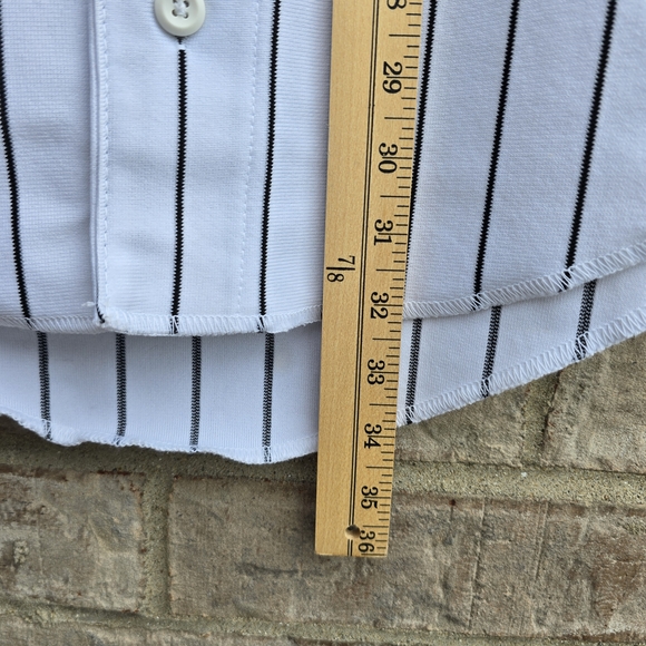 Vintage CHAMPRO SPORTS CUBS Button Up Sleeveless Jersey White Stripes #16 RARE - Picture 10 of 11